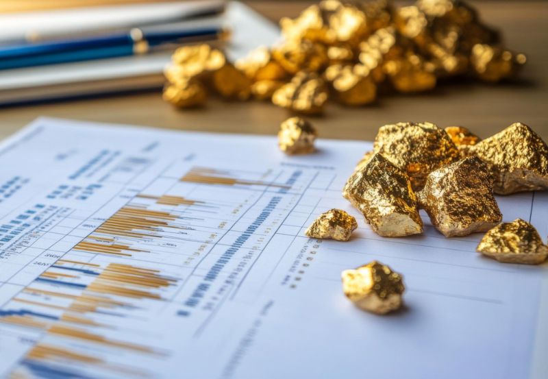 grafico con andamento oro e pepite